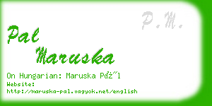 pal maruska business card